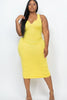Plus  Split Neck Tank Midi Dress