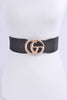 Load image into Gallery viewer, CG Plus Size Black Stretch Belt Black