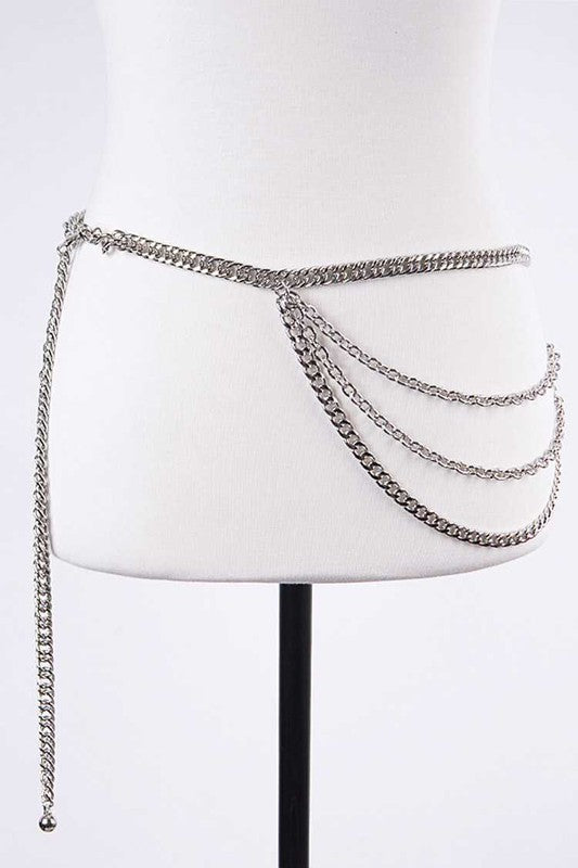 Texture Layered Chain Belt