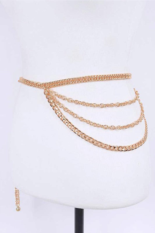 Texture Layered Chain Belt