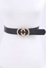 Crystal Buckle Plus Size Belt Black