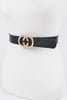 Crystal Buckle Plus Size Belt Black