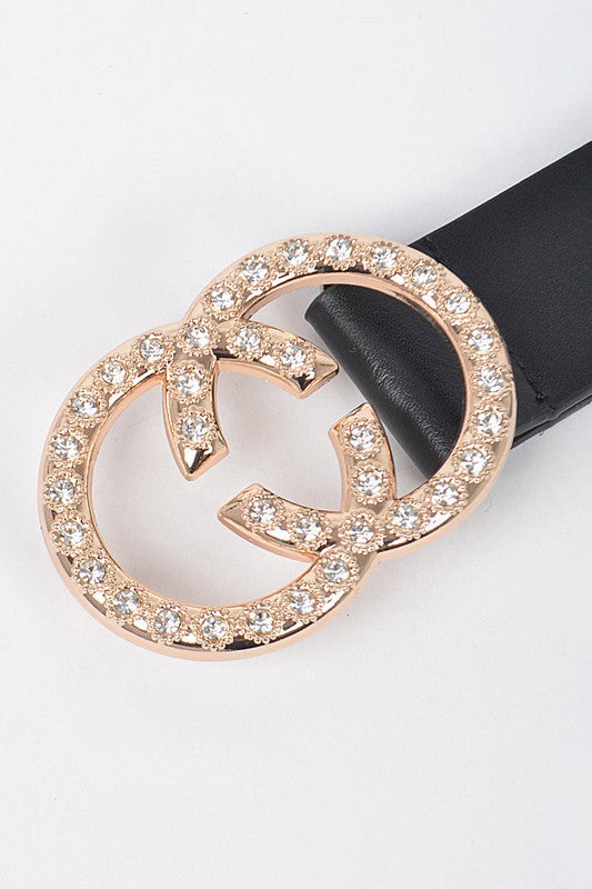 Crystal Buckle Plus Size Belt