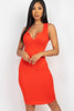 Split Neck Tank Mini Bodycon Dress