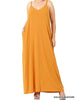 Load image into Gallery viewer, Zenana Plus Size Maxi Dress with Pockets Golden Mustard