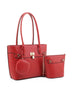 3 piece handbag red