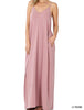 Load image into Gallery viewer, Zenana Maxi Dress with Pockets Light Rose