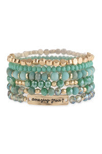 "Amazing Grace" CHARM BEADS BRACELET