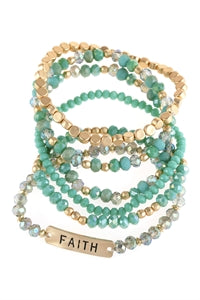 "FAITH" Beaded Bracelet