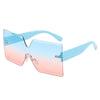 Load image into Gallery viewer, &quot;Blockers&quot; Blue/Pink Square Oversized Rimless Shades Sunglasses 