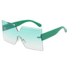 Load image into Gallery viewer, &quot;Blockers&quot; Green Square Oversized Rimless Shades Sunglasses 