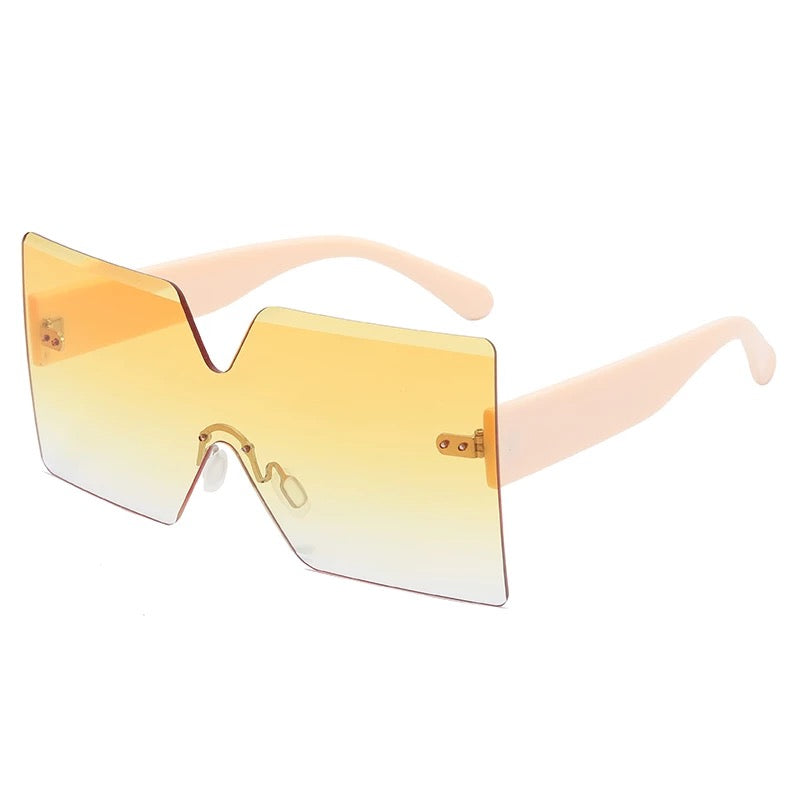 "Blockers"Square Oversized Rimless Shades Sunglasses