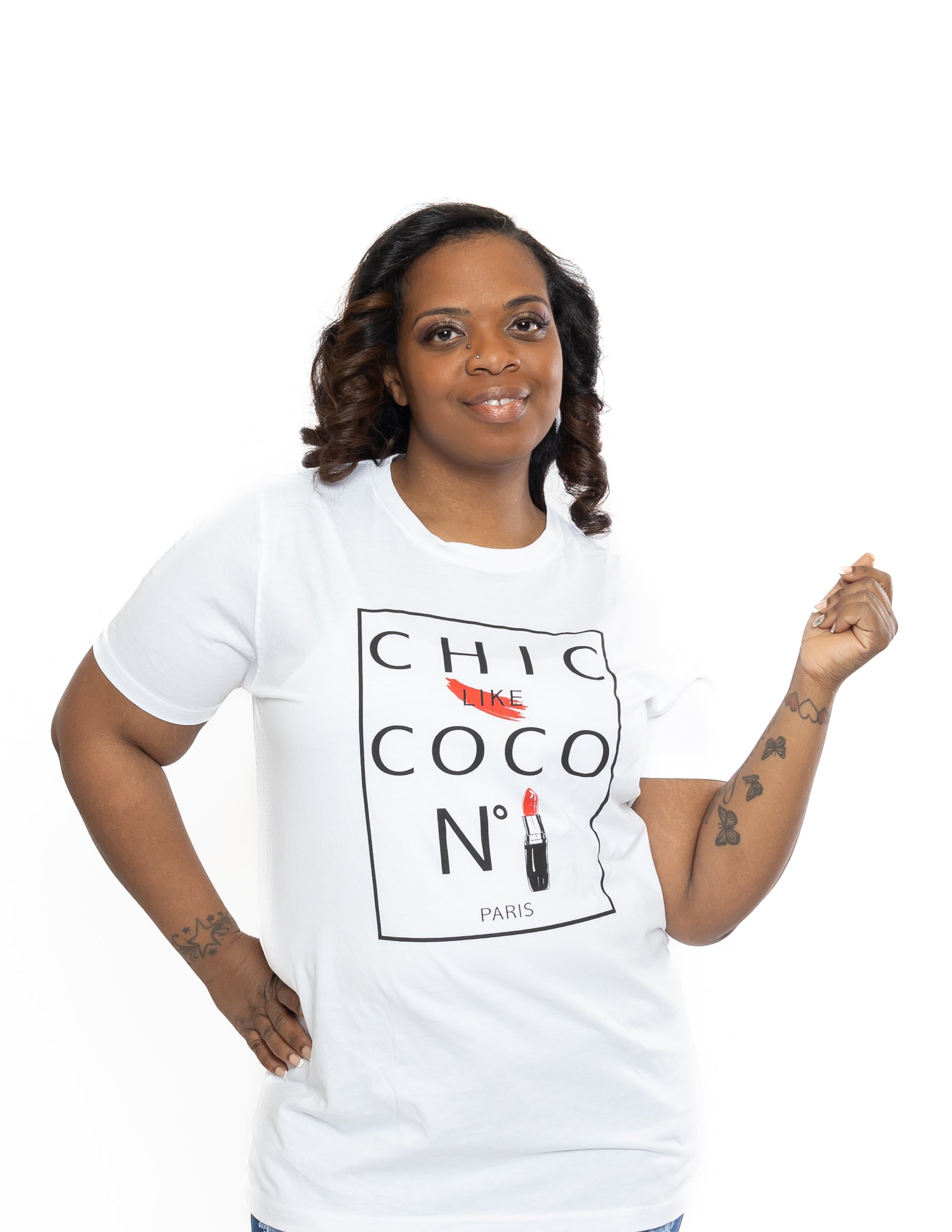 Chic Like Coco White T-Shirt