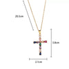 Load image into Gallery viewer, Dainty Cross Gem Necklace