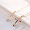 Load image into Gallery viewer, Dainty Cross Gem Necklace