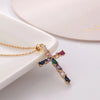Load image into Gallery viewer, Dainty Cross Gem Necklace colorful