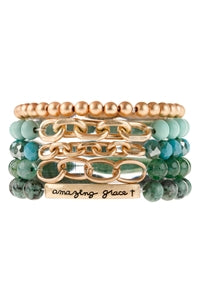 "AMAZING GRACE"  Beaded Bracelet