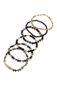 "Amazing Grace" CHARM BEADS BRACELET Black