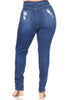 Plus High Waist Skinny Ripped Denim Jeans