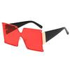 Oversize UV400 Gradient Square Shades Sunglasses Red