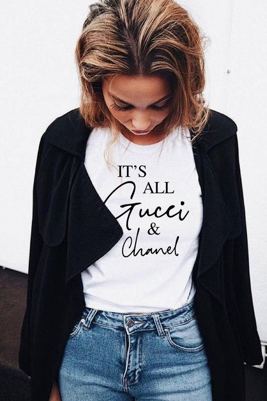 It's all Gucci and Chanel t shirt white