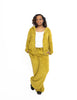 Olive Mustard Loop Terry Jacket Pants Set