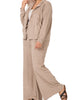 Ash Mocha Loop Terry Jacket Pants Set