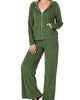 LOOP TERRY JACKET & PANTS matching SET army green