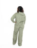 Ash Olive Loop Terry Jacket Pants Set