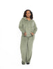 Ash Olive Loop Terry Jacket Pants Set