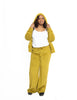 Olive Mustard Loop Terry Jacket Pants Set