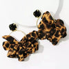 Leopard Cloth Drop Earrings
