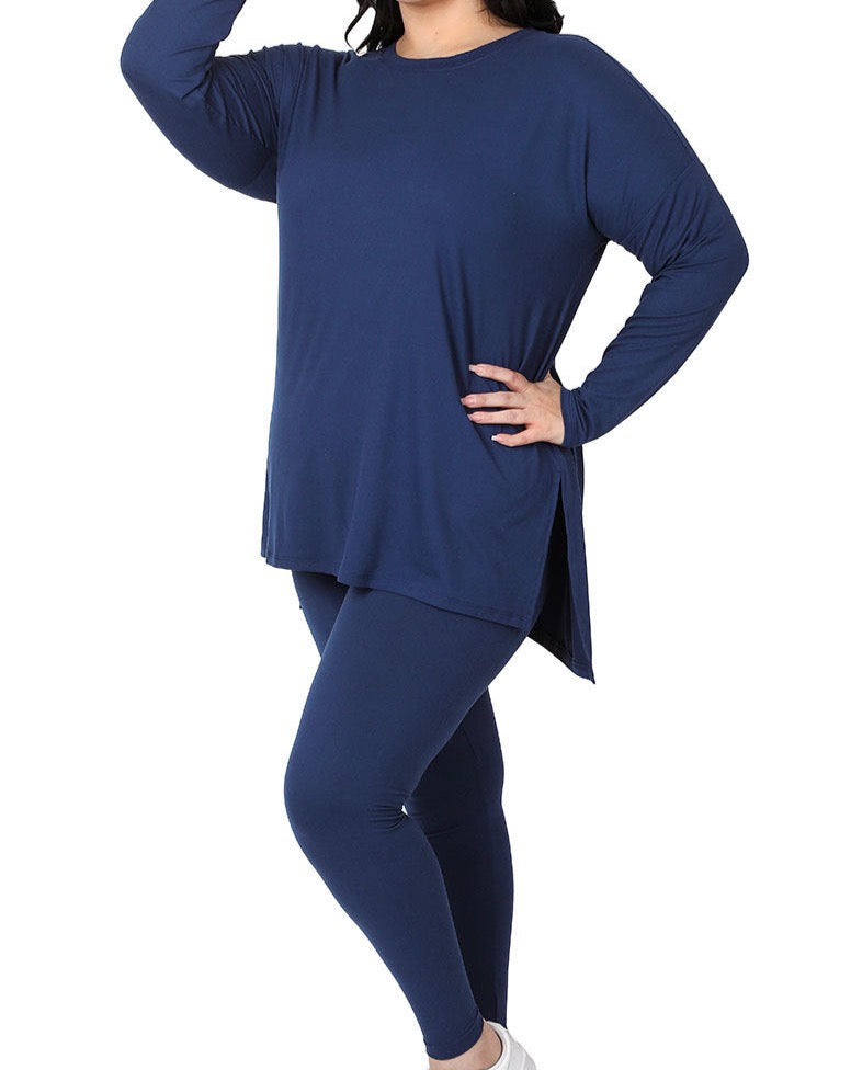 Lt Navy Legging Set