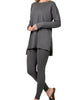 Ash Grey Long Sleeve Legging Set