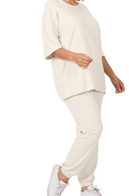 Plus 2 Piece Comfortable Cotton Set Zenana