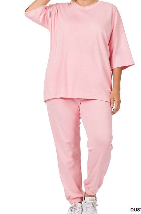 Plus 2 Piece Comfortable Cotton Set Zenana