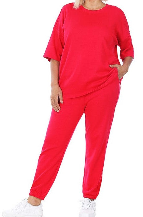 Plus 2 Piece Comfortable Cotton Set Zenana