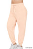 Plus French Terry Jogger Pant Dusty Blush Zenana