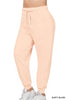 Load image into Gallery viewer, Plus French Terry Jogger Pant Dusty Blush Zenana