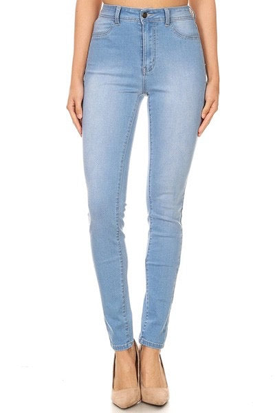 Women's High Waist Light Skinny Jeans