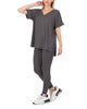 Zenana Ash Grey V Neck Set