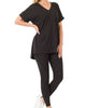 Zenana Black Lounge Wear Set