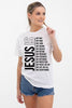 Jusus is white t shirt